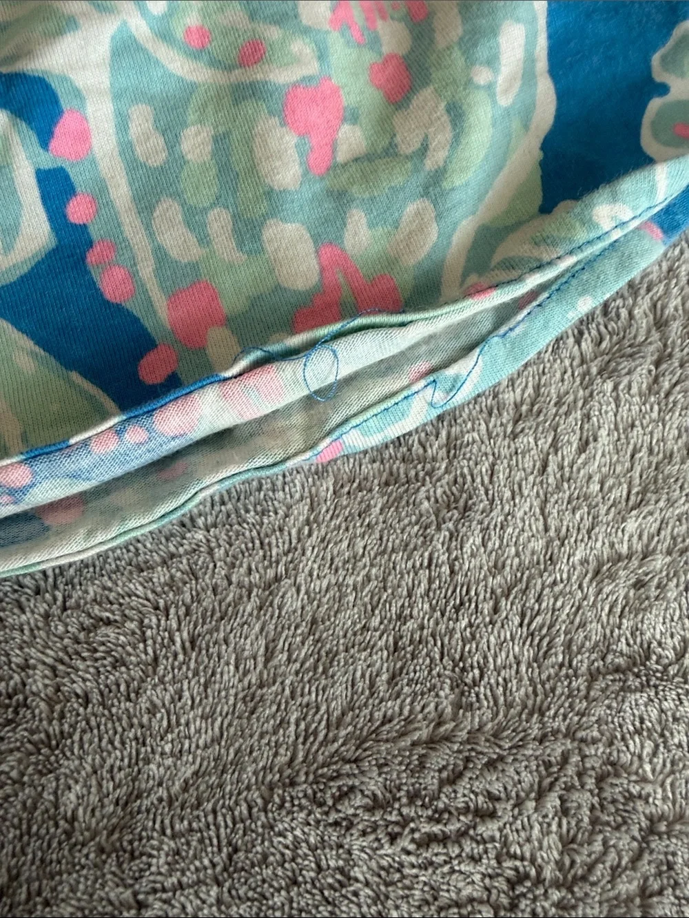 Lily Pulitzer Strapless Floral Print Summer Dress in Blue and Mint - Picture 5 of 8